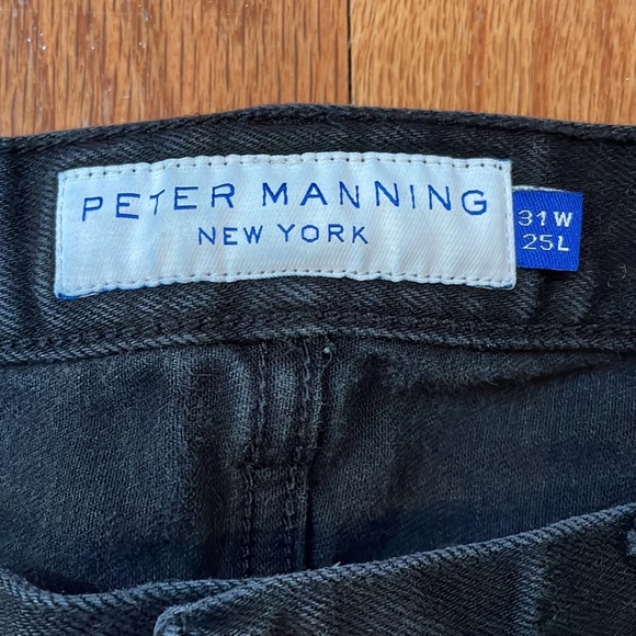 Peter Manning Designer Black Men’s Jeans tag size 31 x 25 Skinny Stretch - Picture 5 of 13
